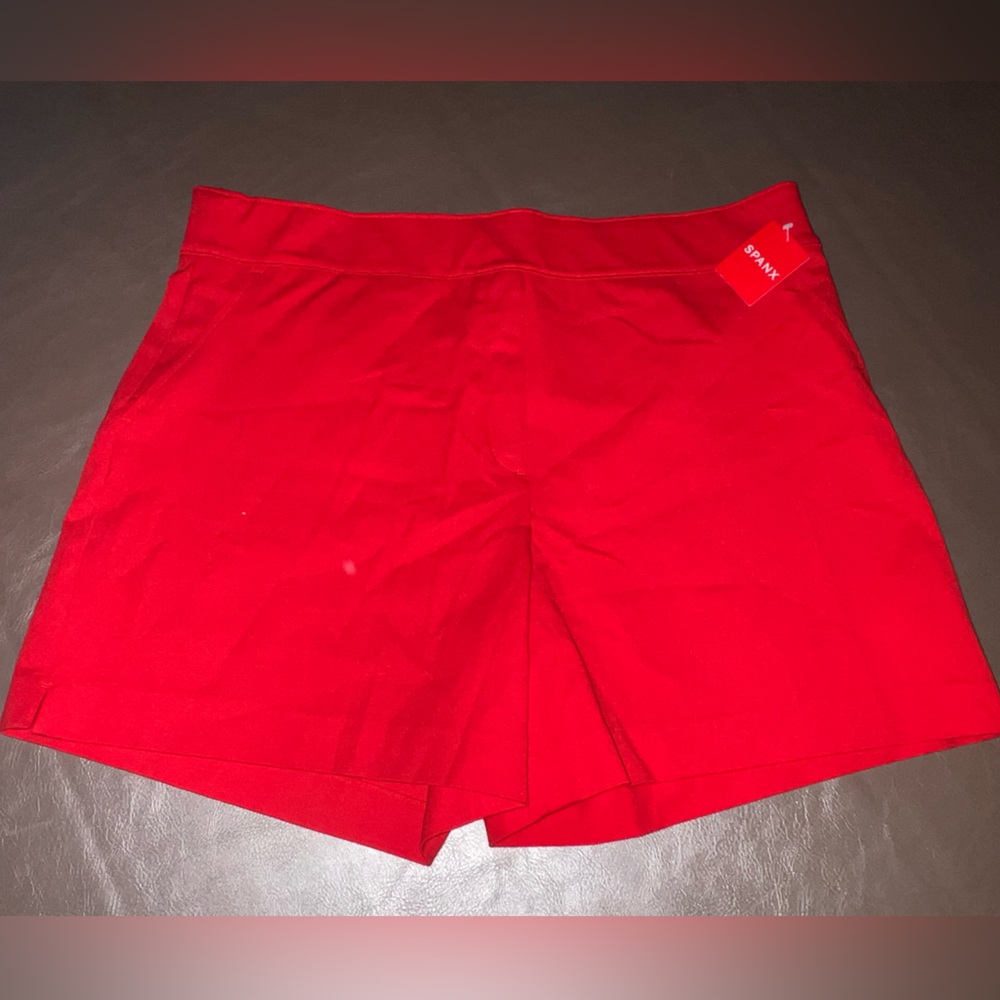 SPANX Red Athletic Shorts